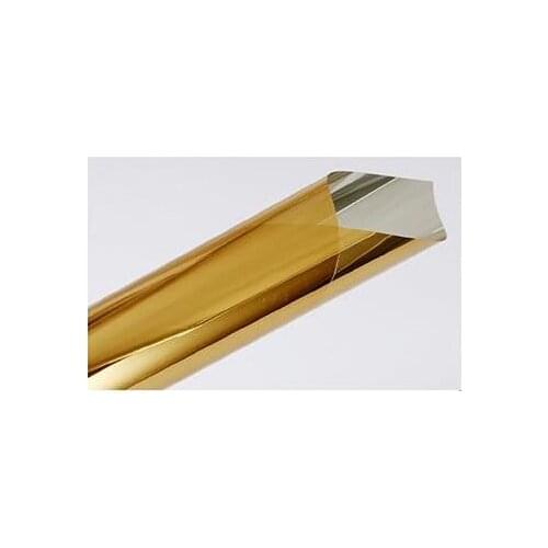 Gold Waterproof Window Film 40/50x400cm One Way Mirror Silver Insulation Stickers UV Rejection Privacy Films