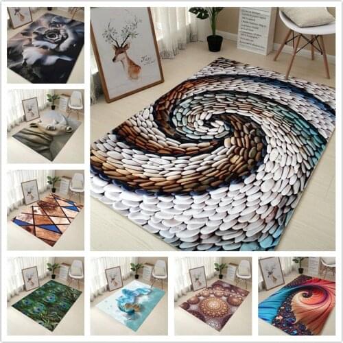 80*120cm Creative Europe Type 3D Printing Carpet Hallway Doormat Anti - Slip Bathroom Carpet Absorb Water Kitchen Mat/Rug