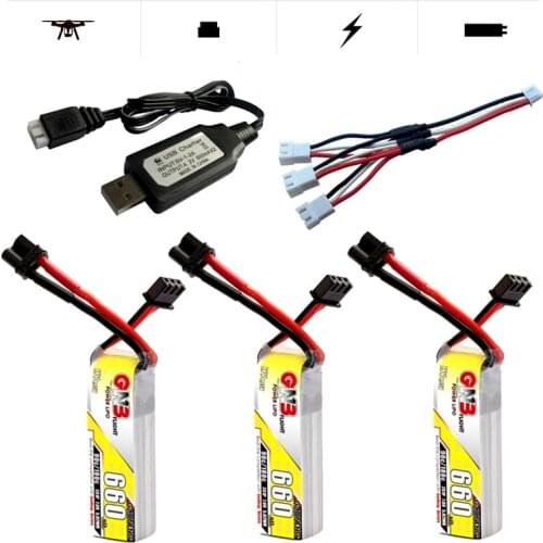 GNB HV Lipo Battery +USB Charger 2S 7.6V 90C/180C 660mAh for Happymodel FPV Racing Cine Whoop BetaFPV RC Drone With XT30U-F Plug