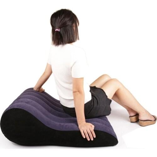 Large inflatable pillow with air pump feel comfortable for romantic couples to use full of love and fun quality fabric pillow