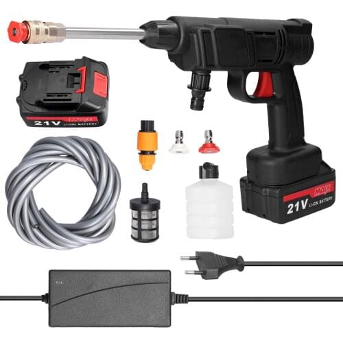 Household Cordless High Pressure cleaner Car Wash Tool Portable Vehicle Cleaning Machine Automobile Washer with Foam Bottle