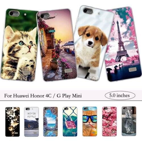 Case For Huawei Honor 4C / G Play Mini Cover Soft TPU Silicone Luxury Back Cover for Huawei Honor 4C Case Fundas Covers Cases