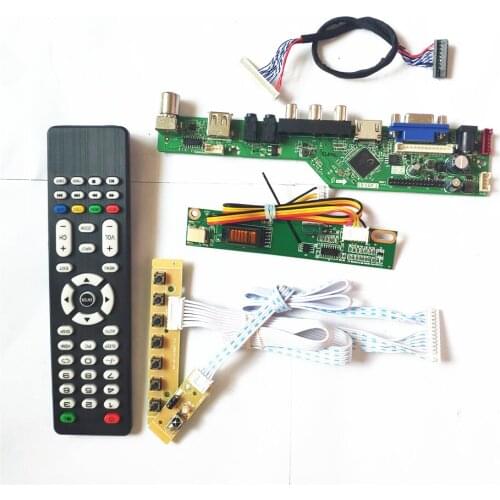 For LP150X08-A3M1/A5N1 VGA HDMI-Compatible AV USB RF T.V56 controller board 1CCFL 30Pin LVDS LCD Remote+Inverter+keyboard