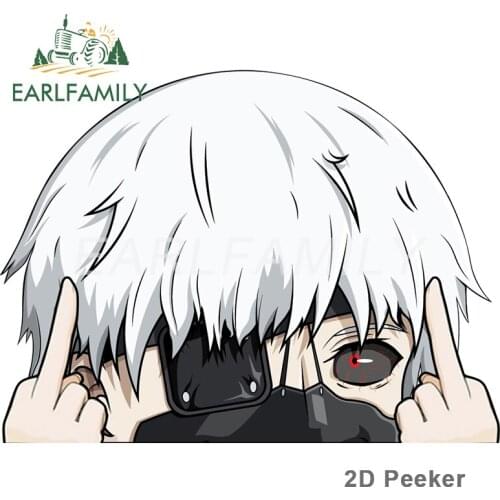 EARLFAMILY 13cm x 9.7cm for Tokyo Ghoul Car Stickers Motorcycle Decal Car Refrigerator Funny Windshield Vinyl Waterproof Sticker