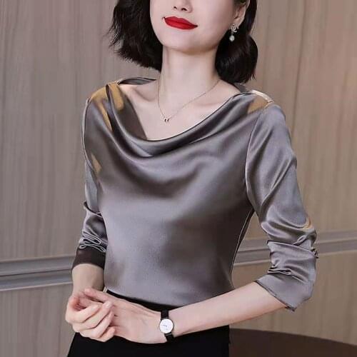 Женские атласные рубашки Ehuanhood China At AliExpress