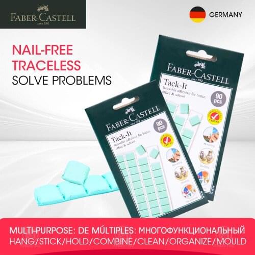 Faber-Castell Tack-It Multipurpose Adhesive Clay Putty Tack Non-toxic Nail-free Reusable Removable for Home Office School frame