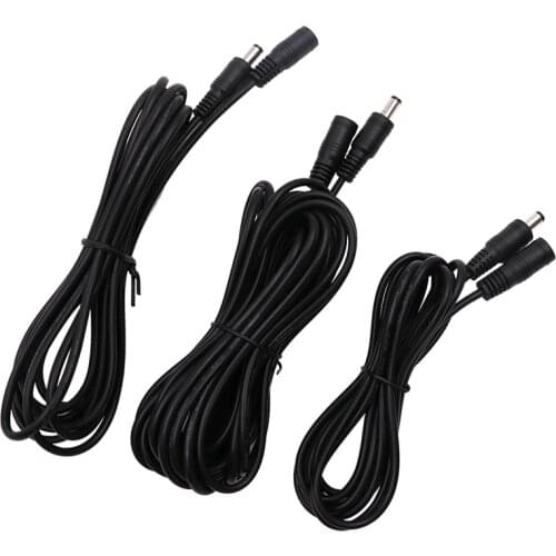 Hot Sale 1m 2m 3m 5M 10M DC connector Power Plug with extension wire 5.5 X 2.1 mm DC female & Male Jack adapter free shipping