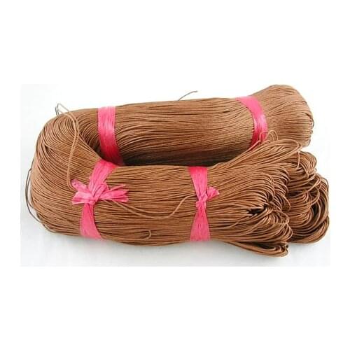 Cotton Wax Cord, Sienna, 1mm in diameter, about 430m/bundle