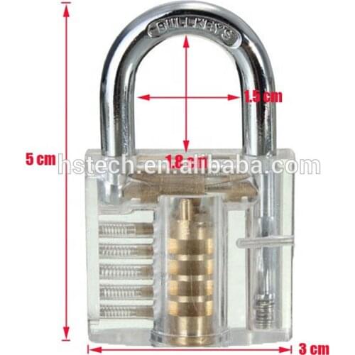Beautiful Design mini Transparent Visible Cutaway practice lock padlock tools bag locks