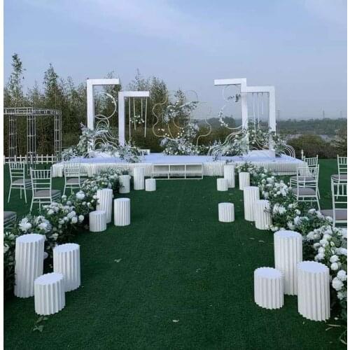 Party Wedding Round (not Acrylic ) papper Pedestal Display white papper Cylinder Pedestal column for wedding stage senyu01179