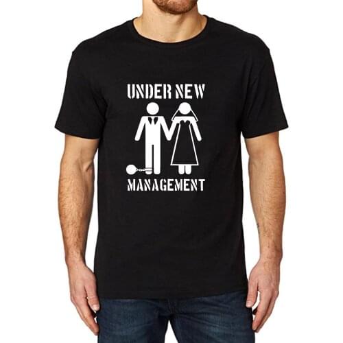 Lyprerazy Mens Under New Management Funny Printed T-Shirt