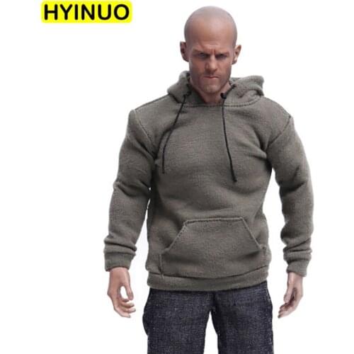 3 Colors 1/6 Scale Mens Hooded Sweater Male Pullover Boy Sweatshirt Coat Clothes Clothing Set For 12" Action Figure Male Body