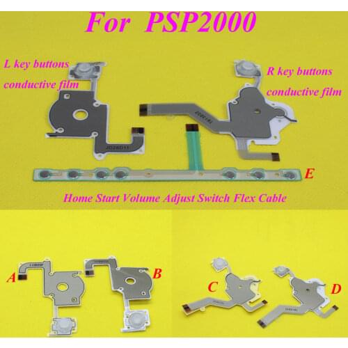 Direction Cross Button Left Key Volume Right Keypad Flex Cable D-pad Cross Button and L key Flex Cable for PSP 2000