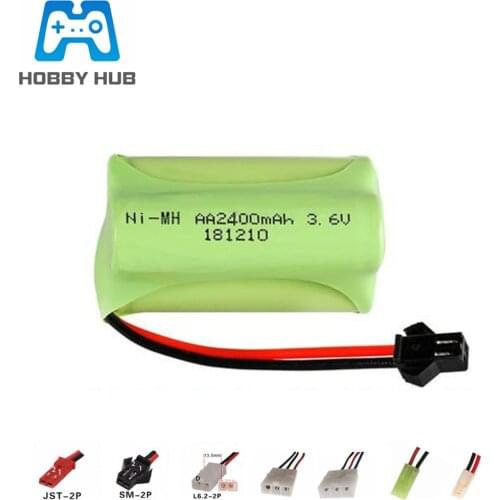 3.6v 2400mAh NiMH Battery For Rc toys Cars Tanks Robots Gun Ni-MH AA 700mah 3.6v Rechargeable Battery For Rc Boat 1PCS