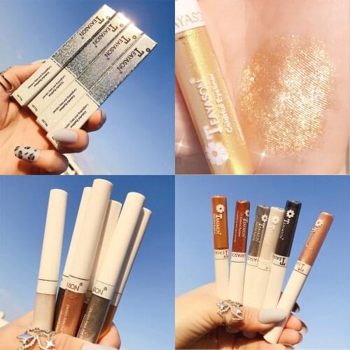 New Professional Shiny Eye Liners Cosmetics Diamond Eyeshadow Pigment Silver Rose Gold Color Liquid Glitter Eyeliner Makeup