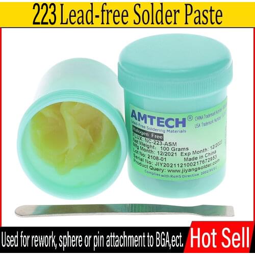 AMTECH NC-223-ASM Flux PCB PGA BGA SMD With Flexible Tip Solder Paste Flux Grease Repair Solder paste