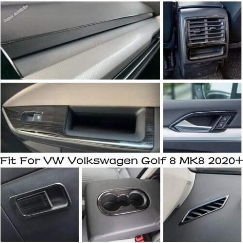 Glove Box Sequins / Dashboard Central Control / Water Cup Holder Cover Trim For VW Volkswagen Golf 8 MK8 2020 2021 Accessories