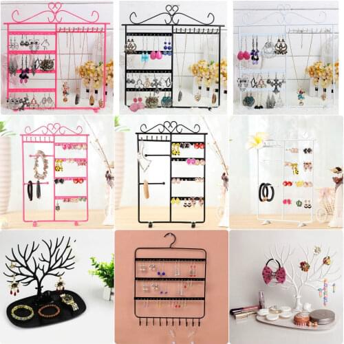 Earrings Ear Studs Necklace Chain Jewelry Display Holder Stand Organizer Rack Earring display Necklace display