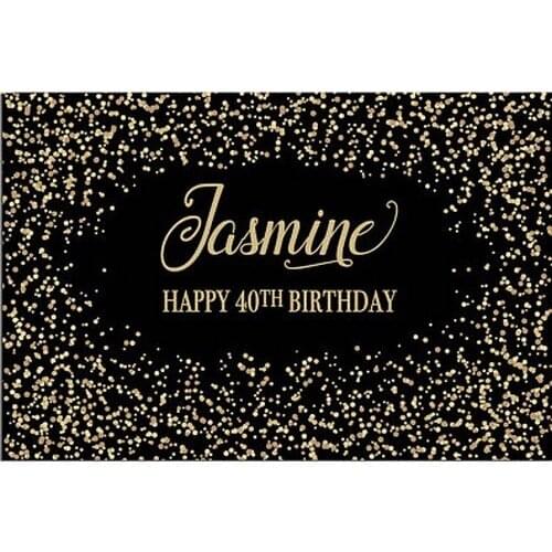 Custom Golden Glitters Wall background High quality Computer print birthday backdrops