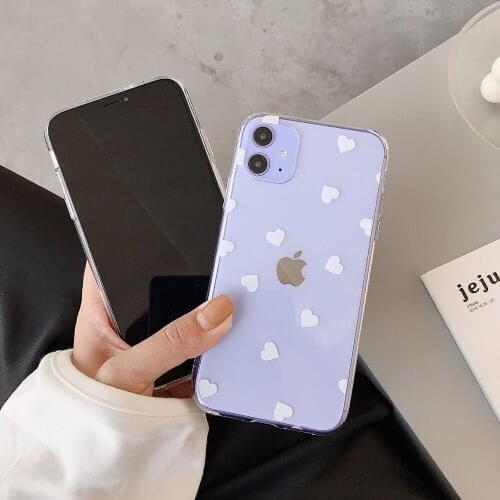 Transparent soft TPU For Samsung Galaxy 2018 A9 A8 A7 A6 Plus A5 A20 A20S A20E A10 A10S A10E Case cute heart shape Phone Cases