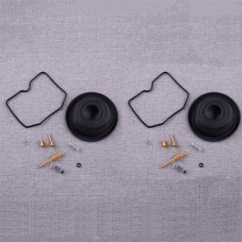 2Sets Carburetor Repair Kits With Plunger Diaphragm floating needle gasket Fit For Kawasaki EN500C Vulcan 500 LTD 1996-2008 2009