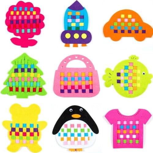 By Hands Kids High Quality Non Woven Clip Children Study Toys DIY Felt Cloth Crafts Kindergarten Early Teaching