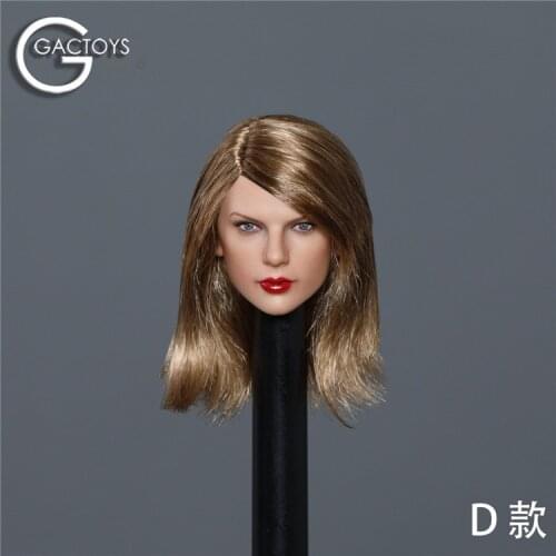 In Stock 1/6 Singer Female Head Sculpt Carved GACTOYS GC042 Fit 12'' Action Figure Body