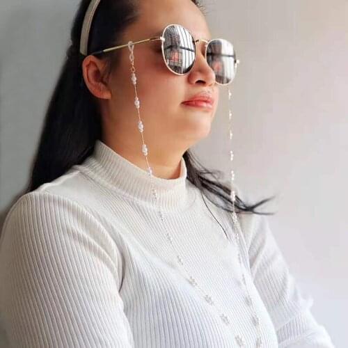 Womens Eyeglass Chain Bead Sunglasses Accessories Eyewear Retainer Mask Hanging Rope Necklace