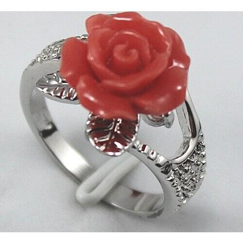 Ladys SexeMara V-best Natural Stone 925 Sterling Ring Rings For Women (#6 7 8 9) Genuine Handmade 925 Women Party