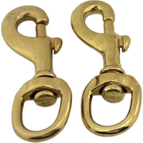1piece Quality Brass Trigger Swivel Eye 18mm Bolt Snap Hook For webbing Leather Craft Bag Strap Belt Hook Clasp Pet Leash Clip