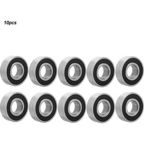 10pcs 6202-2rs 15x35x11mm Double-side Rubber Sealed Deep Groove Steel Ball Bearings