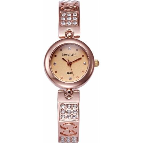100pcs/lot king girl-9640 fashion crystal strap bracelet watch wrap quartz elegance alloy watch special style lady wristwatch