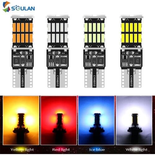 100pcs Car Interior Canbus LED Lights T10 W5W 4014*26 SMD 194 501 For Instrument Lamp Dome Lighting No Error 12V 6000K Red Diode