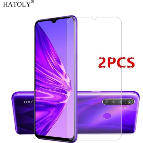 2Pcs For OPPO Realme 5 Glass For Realme 5 Tempered Glass Film HD 9H Phone Screen Protector Protective Glass for OPPO Realme 5