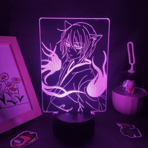 Kamisama Love Kiss Anime Figure Tomoe 3D Lamps LED Night Light Neon RGB Colorful Lovely Cute Manga Gift Bedroom Table Desk Decor