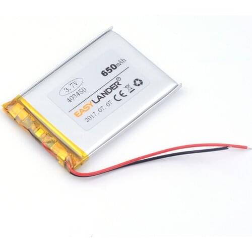 403450 3.7V 650mAh Rechargeable Li-Polymer Li-ion Battery For TOYS POWER BANK GPS mp3 mp4 cell phone speaker 043450 403549