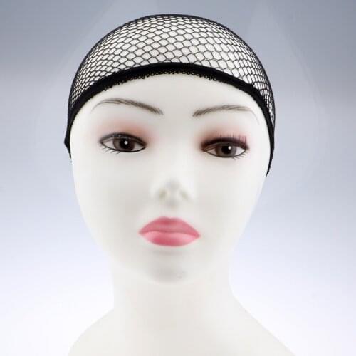 5 Pieces Soft Black Glueless Hair Net Wig Liner Wig Caps For Making Wigs Spandex Net Elastic Dome Wig Cap