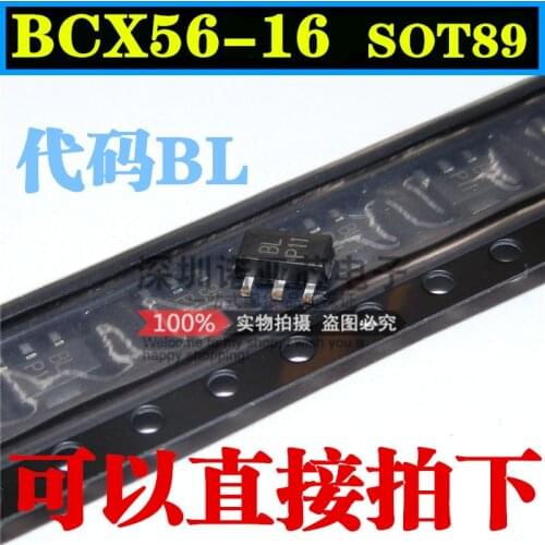 50pcs/lot New BCX56-16 BL SMD Transistor SOT89 NPN Medium Power Transistor