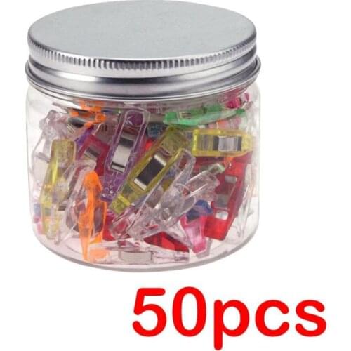 50Pcs Mixed Plastic Clips Holder for DIY Patchwork Fabric Quilting Craft Sewing Knitting Clips Home Office Supply
