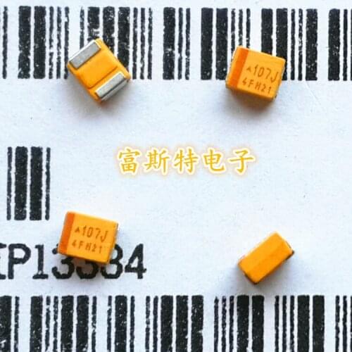 500PCS/LOT Chip Tantalum Capacitors 1210 107J 100UF 6.3V B Type 3528 Polar Capacitors