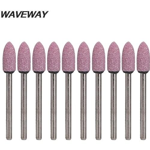 WAVEWAY 10pcs/set 3*6mm Abrasive Mounted Stone For Dremel Rotary Tools Grinding Stone Wheel Head Dremel Tools Accessories