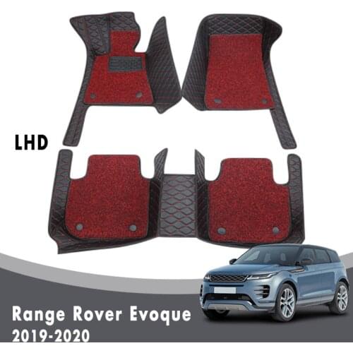 Car Floor Mats Carpets For Range Rover Evoque 2020 2019 Double Layer Wire Loop Interior Accessories Custom Parts For Land Rover