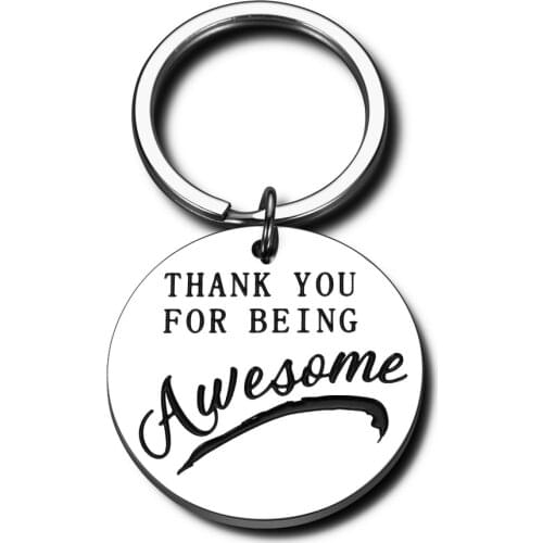Encouragement Keychain Thank you for being awesome for Daughter From Dad Mom To Adult Daughter Gifts for Girl Birthday Gifts