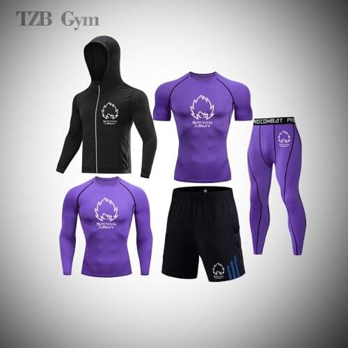 Brand Dres Mens Classic Elastic Tight Seat Fitness Training Gym Jogging Running Suit Sports T-Shirt Rashguard