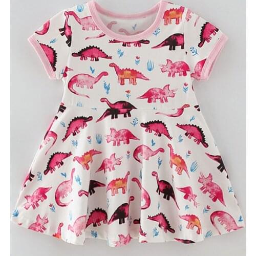 Infant Bebe Kids One-piece Dresses for Girls Brand Cotton Summer Casual Beach Princess Dress Children Clothing Baby Girl Clothes