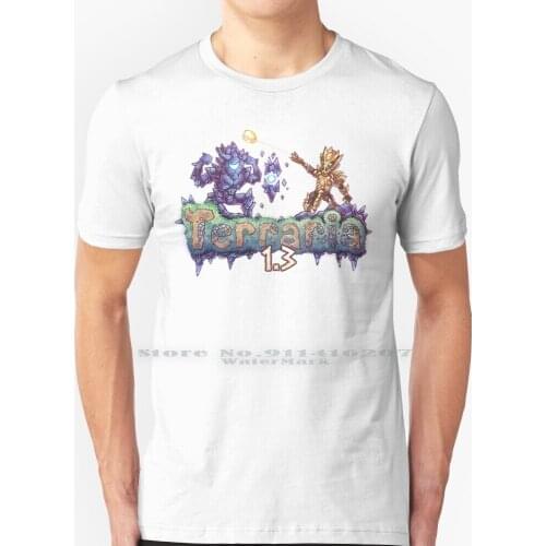 Terraria T Shirt 100% Pure Cotton Terraria Terraria Pixel Art Terraria 1 3 Steam Games Videogames Video Games Game Gaming