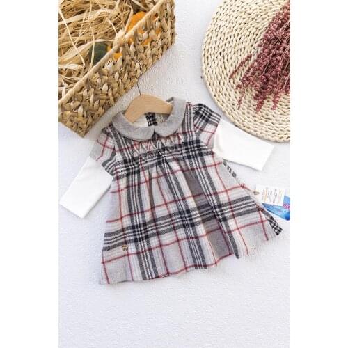 Plaid Patterned Baby Girl Dress