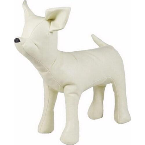 Leather Dog Mannequins Standing Position Dog Models Toys Pet Animal Shop Display Mannequin
