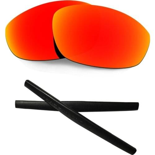 Best For Whisker Black Earsocks Rubber Kit And Red Polarized Replacement Lenses