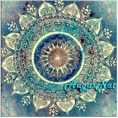 Mandala diamond painting full round rotate flower wall art decor diamond dots poster 5d diy diamond embroidery hand craft gifts